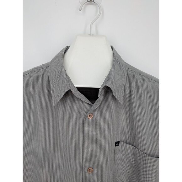 Quiksilver Waterman Button Up Shirt Men 2XL Check Outdoor Coastal Surfer Casual - Picture 5 of 11